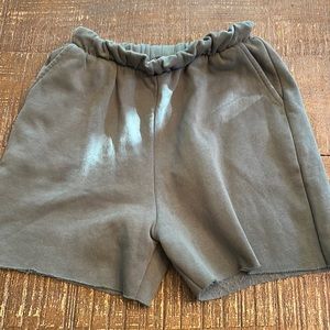 Zara green sweat shorts